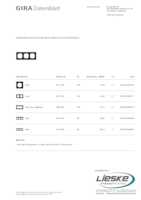 Datasheet for Gira 0213095, EAN: 4010337036838