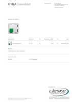 Datasheet for Gira 291103, EAN: 4010337062349