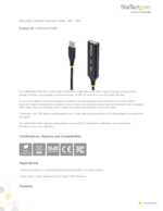 Datasheet for Startech.com USB2AAEXT20M, EAN: 0065030846721