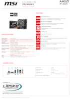 Datasheet for MSI 7E27-001R, EAN: 4711377100953
