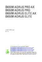 Datasheet for Gigabyte B650M AORUS ELITE, EAN: 4719331849818