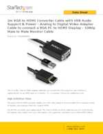 Datasheet for Startech.com VGA2HDMM2M, EAN: 0065030885065