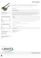 Datasheet for Kensington K33023WW, EAN: 0085896330233