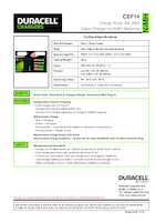 Datasheet for Duracell 118577, EAN: 5000394118577