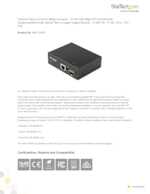 Datasheet for Startech.com IMC1GSFP, EAN: 0065030889612