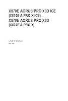 Datasheet for Gigabyte X870E A PRO X ICE, EAN: 4719331876487