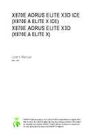 Datasheet for Gigabyte X870E A ELITE X, EAN: 4719331876470