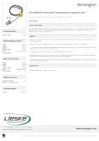 Datasheet for Kensington K68105EU, EAN: 5028252606110
