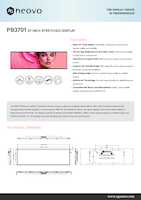 Datasheet for AG neovo PB371011E0000, EAN: 4710739598643