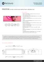 Datasheet for AG neovo PB3A1011E0000, EAN: 4710739598650