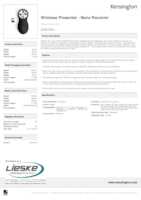 Datasheet for Kensington K33373EU, EAN: 5028252290401