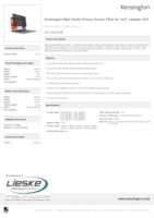 Datasheet for Kensington HC156A169E, EAN: 4049793088310