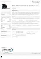 Datasheet for Kensington K58350WW, EAN: 0085896583509