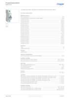 Datasheet for Hager MBS140, EAN: 3250614314773