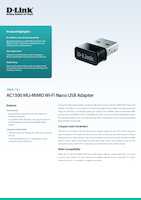 Datasheet for D-Link DWA-181, EAN: 0790069450600