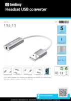 Datasheet for Sandberg 134-13, EAN: 5705730134135