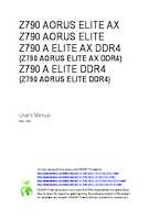 Datasheet for Gigabyte Z790 AORUS ELITE AX 1.0, EAN: 4719331849467