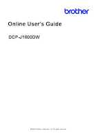 Datasheet for Brother DCPJ1800DWRE1, EAN: 4977766823296