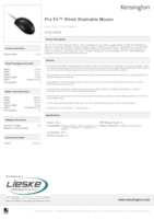 Datasheet for Kensington K70315WW, EAN: 0085896703150