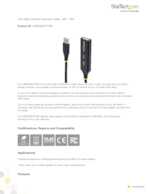 Datasheet for Startech.com USB2AAEXT15M, EAN: 0065030846974