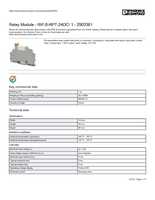 Datasheet for Phoenix Contact 2903361, EAN: 4046356731997