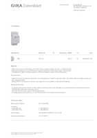 Datasheet for Gira 257200, EAN: 4010337011125