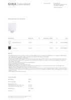 Datasheet for Gira 219402, EAN: 4010337056386