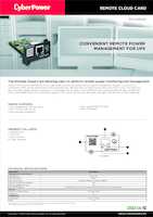Datasheet for CyberPower RCCARD100, EAN: 4712856274363