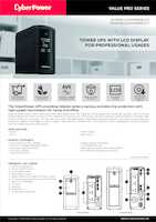 Datasheet for CyberPower VP700ELCD, EAN: 4712856274844