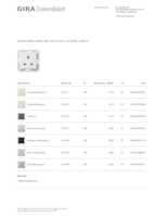 Datasheet for Gira 277603, EAN: 4010337079354