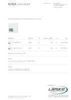 Datasheet for Gira 024603, EAN: 4010337246039
