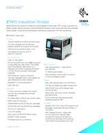 Datasheet for Zebra ZT41143-T5E00C0Z