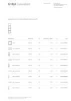 Datasheet for Gira 111425, EAN: 4010337084303