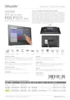 Datasheet for Shuttle POS P920, EAN: 4046047103720