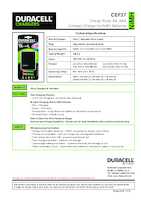 Datasheet for Duracell 036529, EAN: 5000394036529