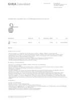 Datasheet for Gira 506200, EAN: 4010337099253