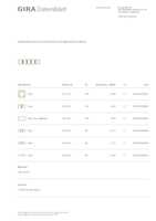 Datasheet for Gira 0215427, EAN: 4010337024613