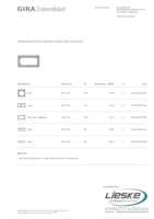 Datasheet for Gira 1002255, EAN: 4010337021353