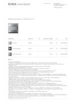 Datasheet for Gira 205065, EAN: 4010337026990