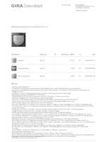 Datasheet for Gira 205167, EAN: 4010337027188
