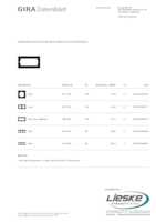 Datasheet for Gira 1002095, EAN: 4010337036791