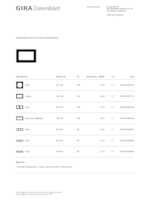 Datasheet for Gira 100109, EAN: 4010337072775