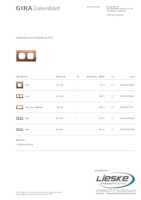 Datasheet for Gira 021238, EAN: 4010337076957