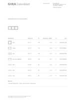 Datasheet for Gira 021337, EAN: 4010337077602
