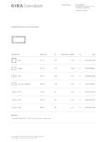 Datasheet for Gira 100237, EAN: 4010337082439
