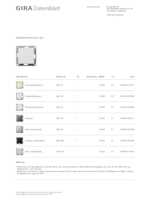 Datasheet for Gira 246103, EAN: 4010337101598
