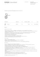 Datenblatt zu Gira 506500, EAN: 4010337099260