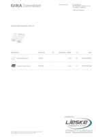 Datasheet for Gira 128203, EAN: 4010337053392