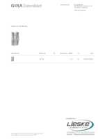 Datasheet for Gira 143100, EAN: 4010337100041