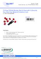 Datasheet for Allnet ALL-TP-RJ45-Blocker-10PCS, EAN: 4038816126573